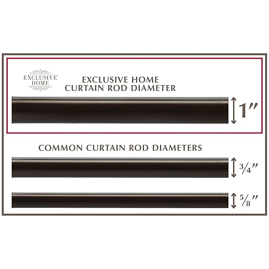 Exclusive Home Curtains Jetson 1 IN Adjustable Curtain Rod