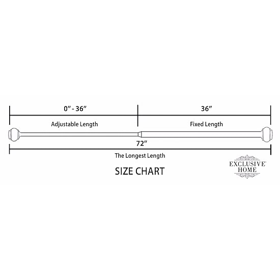 Exclusive Home Curtains Modern Layer 1 IN Adjustable Curtain Rod
