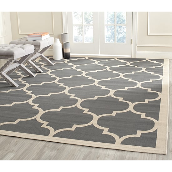 Safavieh Courtyard Collection Amias Geometric Indoor/Outdoor Square Area Rug