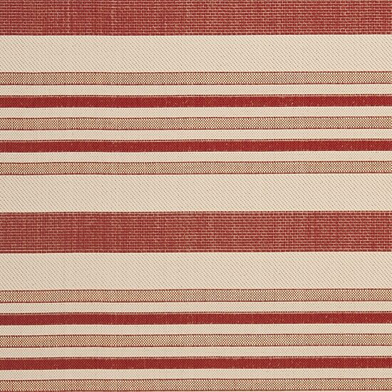 Safavieh Courtyard Collection Ercan Stripe Indoor/Outdoor Round Area Rug