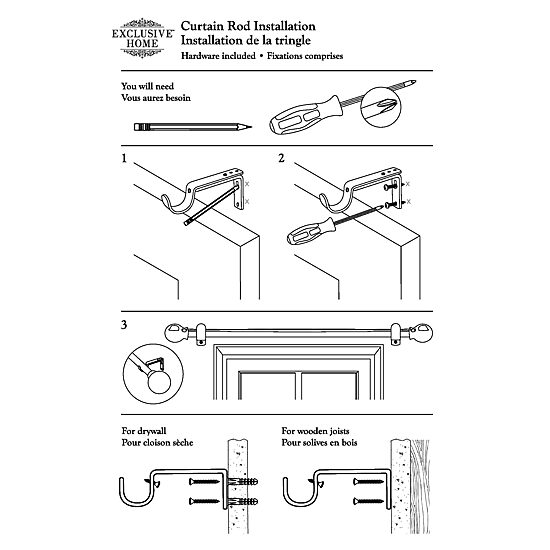 Exclusive Home Curtains Modern Layer 1 IN Adjustable Curtain Rod