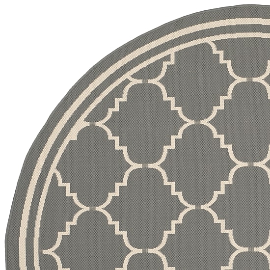 Safavieh Courtyard Collection Skin Geometric Indoor/Outdoor Round Area Rug