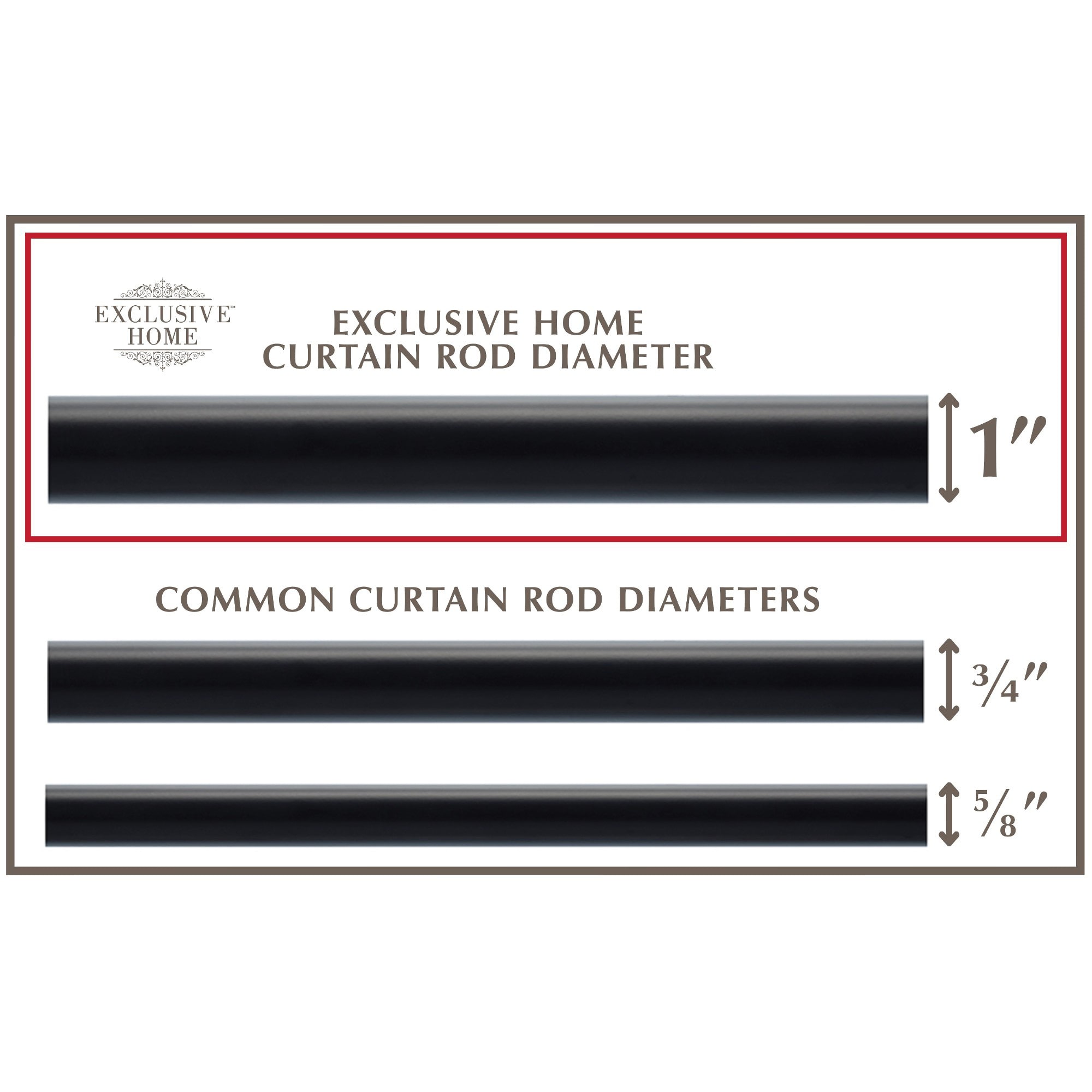 Exclusive Home Curtains Napoleon 1 Adjustable Curtain Rod