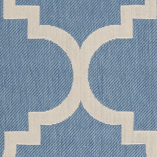 Safavieh Courtyard Collection Gina Geometric Indoor/Outdoor Round Area Rug