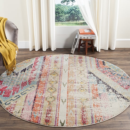 Safavieh Monaco Collection Cedric Abstract Round Area Rug