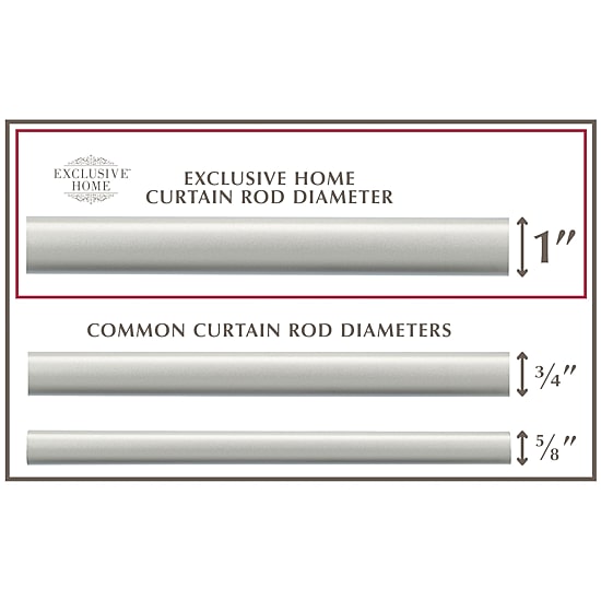 Exclusive Home Curtains Rope Knot 1 IN Adjustable Curtain Rod