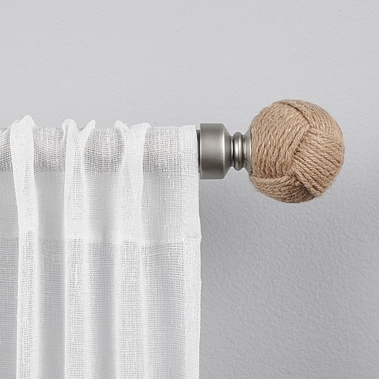 Exclusive Home Curtains Rope Knot 1 IN Adjustable Curtain Rod