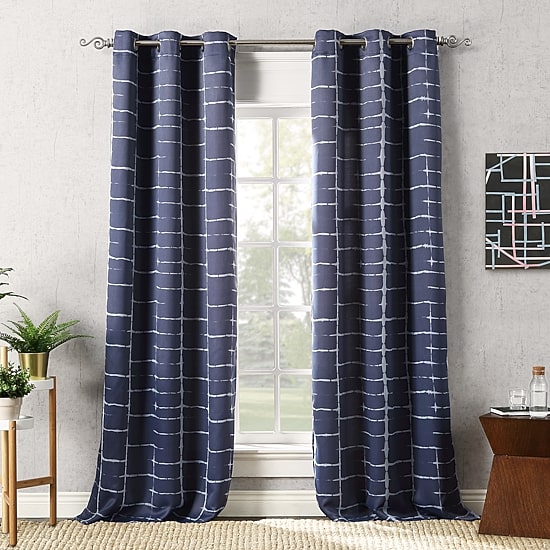 Sun Zero Saki Grommet Top Energy Saving Blackout Single Curtain Panel