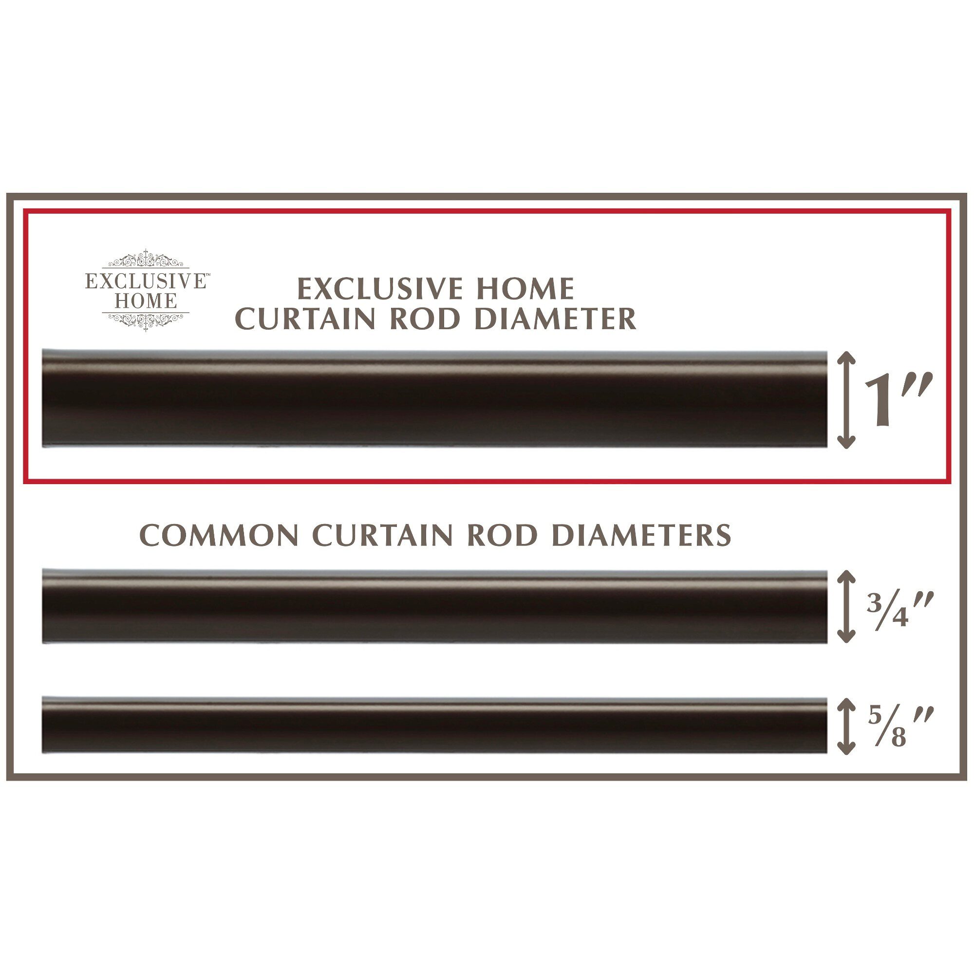 Exclusive Home Curtains Rope Knot 1 Adjustable Curtain Rod
