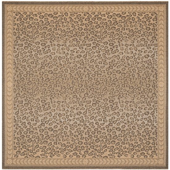 Safavieh Courtyard Collection Daithi Animal Indoor/Outdoor Square Area Rug