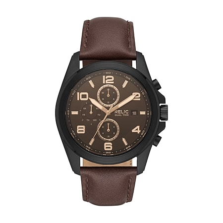 Relic By Fossil Mens Black Strap Watch Zr16028 - JCPenney