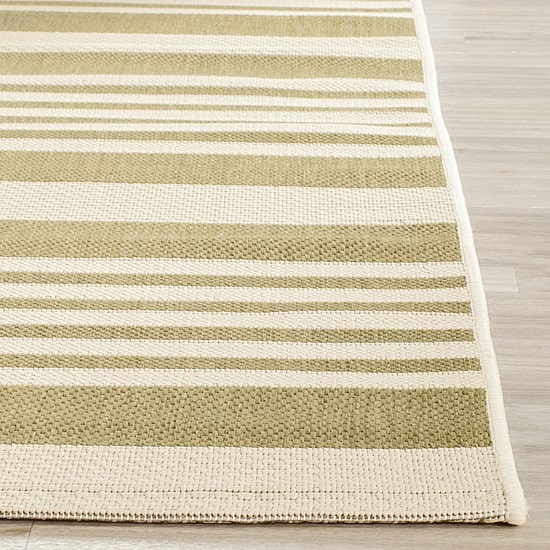 Safavieh Courtyard Collection Santos Stripe Indoor/Outdoor Area Rug