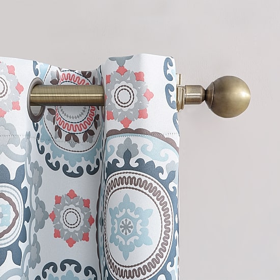 Sun Zero Nepal Grommet Top Energy Saving Blackout Single Curtain Panel