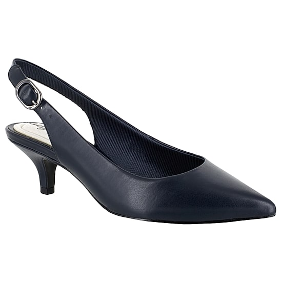 Easy Street Faye Womens Pointed Closed Toe Kitten Heel Pumps