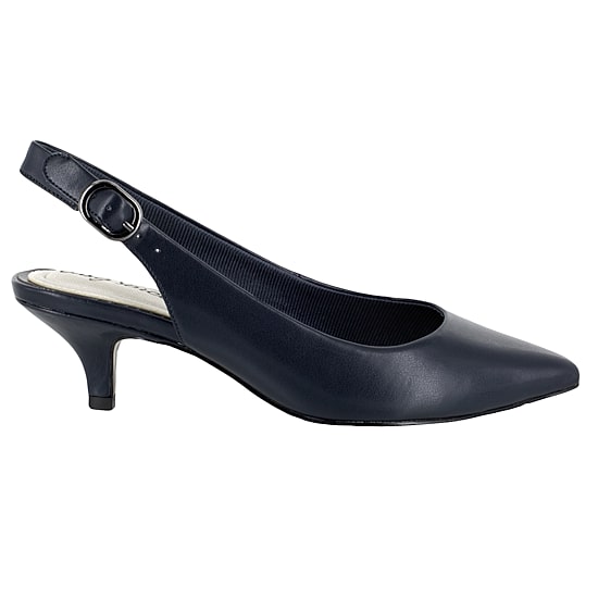 Easy Street Faye Womens Pointed Closed Toe Kitten Heel Pumps