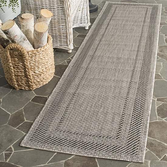 Safavieh Courtyard Collection Lorna Stripe Indoor/Outdoor Runner Rug