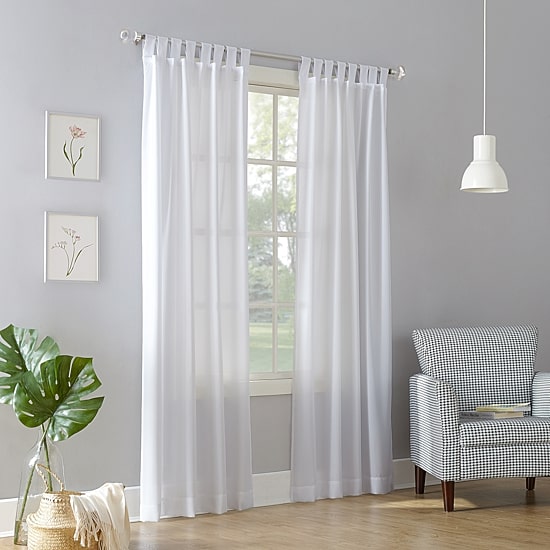 No 918 Jacob Tab Top Sheer Single Curtain Panel