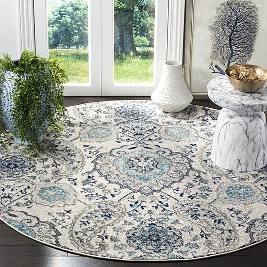Safavieh Madison Collection Baldric Floral Round Area Rug