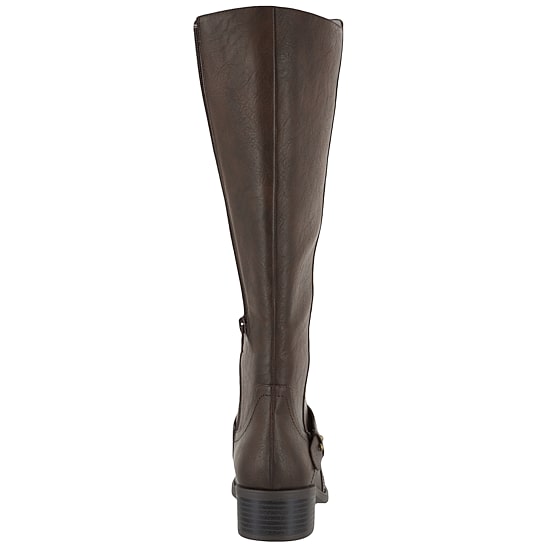 Easy Street Womens Jewel Plus Block Heel Zip Riding Boots
