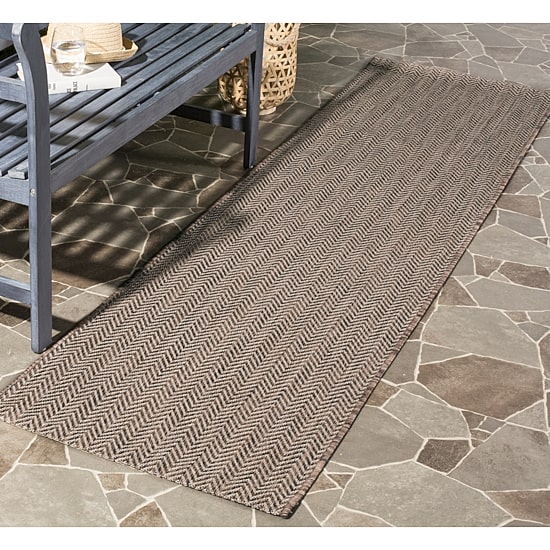 Safavieh Courtyard Collection Katelyn Geometric Indoor/Outdoor Runner Rug