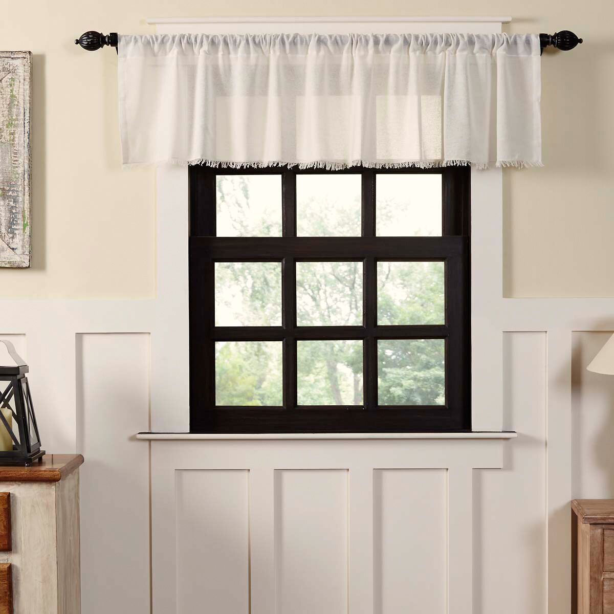 Tobacco Cloth Tailored Valance