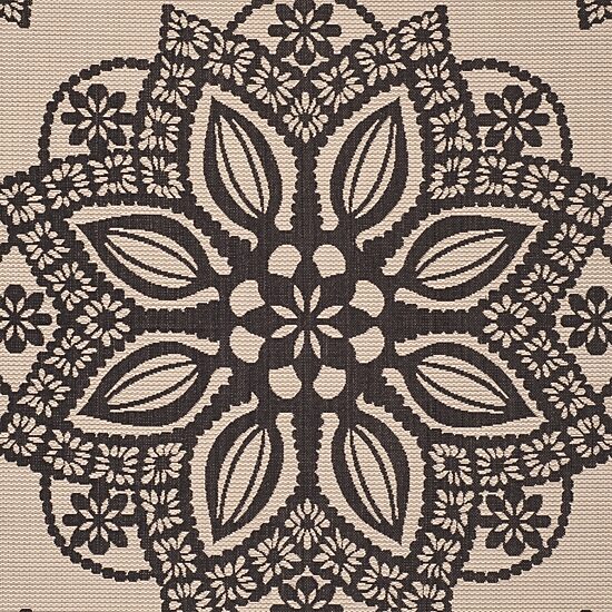 Safavieh Courtyard Collection Kimberly Oriental Indoor/Outdoor Round Area Rug