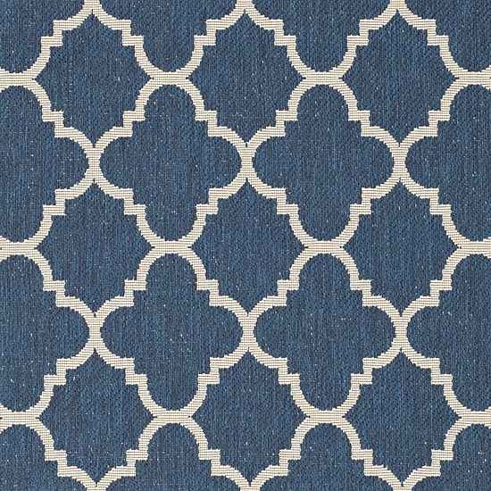Safavieh Courtyard Collection Crispian Geometric Indoor/Outdoor Round Area Rug