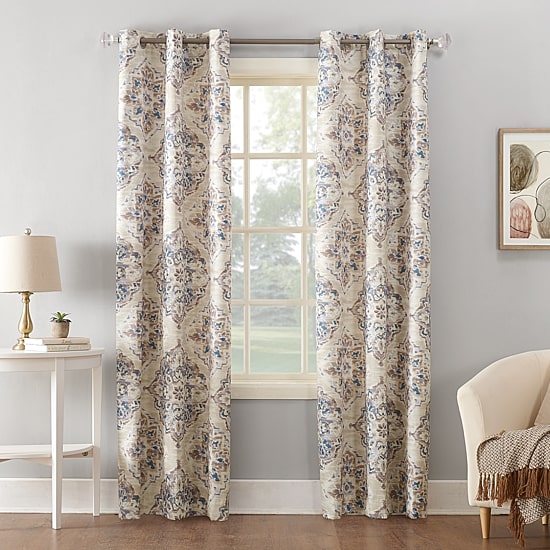 Sun Zero Regina Grommet Top Energy Saving Light-Filtering Single Curtain Panel