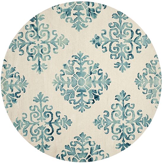 Safavieh Dip Dye Collection Durward Floral Round Area Rug