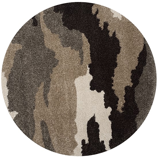 Safavieh Shag Collection Aleah Camouflage Round Area Rug