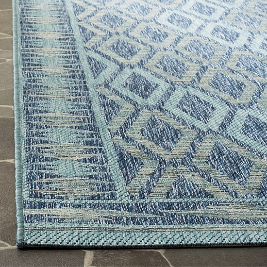 Safavieh Courtyard Collection Trent Geometric Indoor/Outdoor Runner Rug