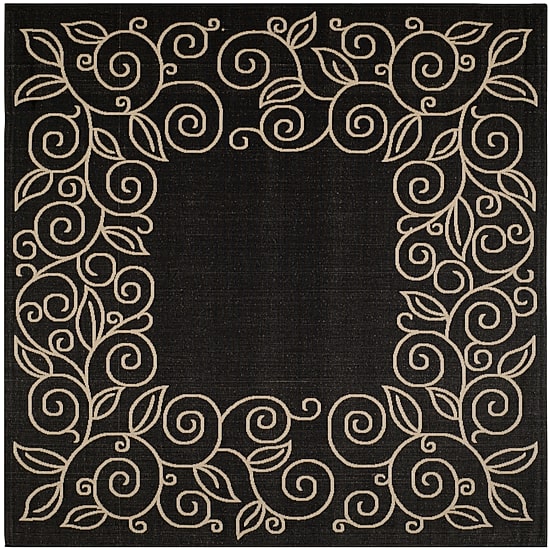 Safavieh Courtyard Collection Kiaran Floral Indoor/Outdoor Square Area Rug