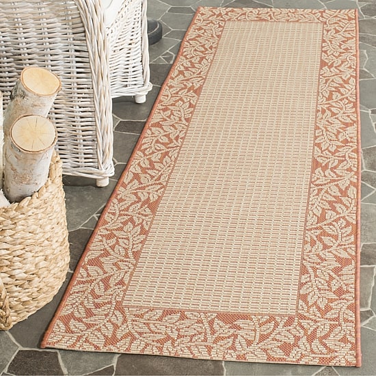 Safavieh Courtyard Collection Chad Oriental Indoor/Outdoor Runner Rug