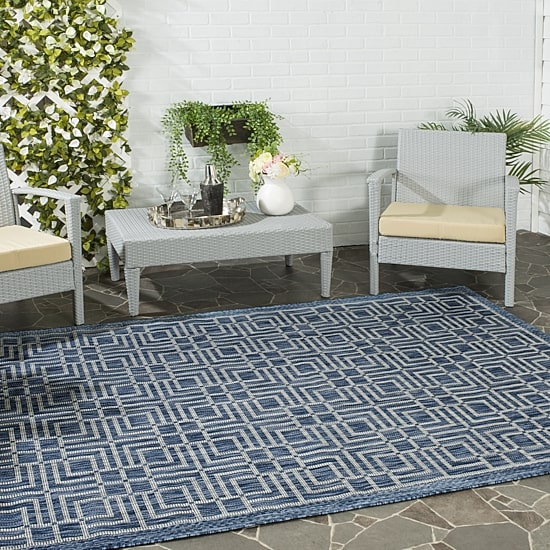 Safavieh Courtyard Collection Adelaide Geometric Indoor/Outdoor Area Rug