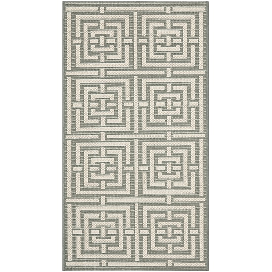 Safavieh Courtyard Collection Varvara Geometric Indoor/Outdoor Area Rug