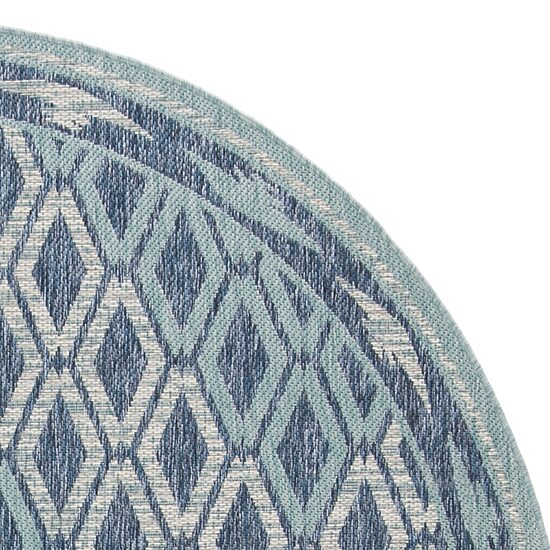 Safavieh Courtyard Collection Trent Geometric Indoor/Outdoor Round Area Rug
