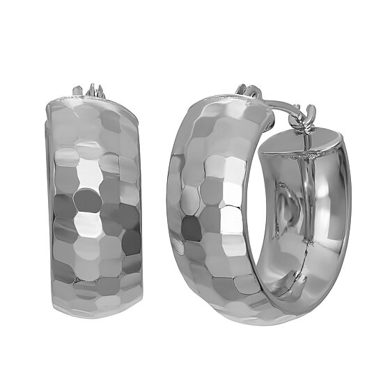 Womens 14K Gold 3mm Hoop Earrings