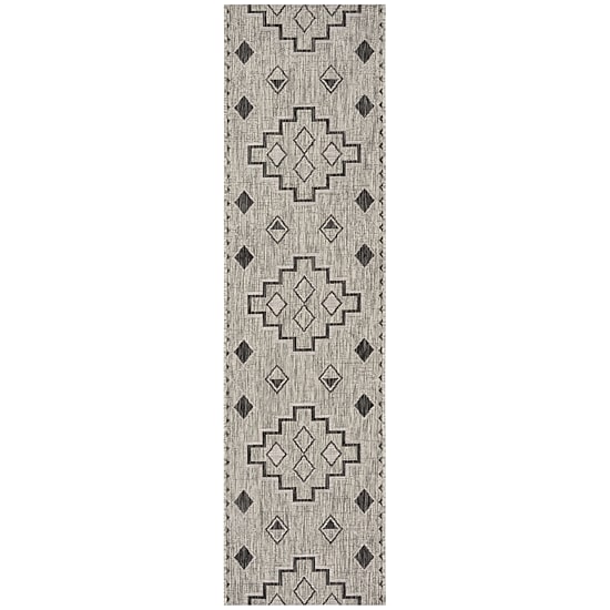 Safavieh Courtyard Collection Ambrose Geometric Indoor/Outdoor Runner Rug