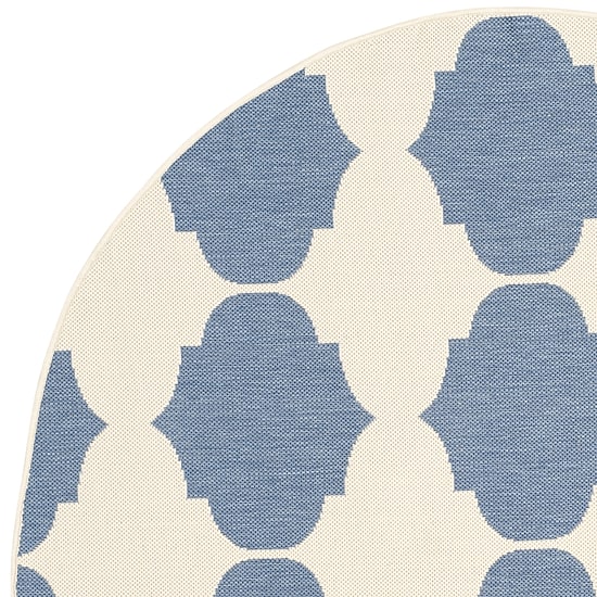 Safavieh Courtyard Collection Celina Geometric Indoor/Outdoor Round Area Rug