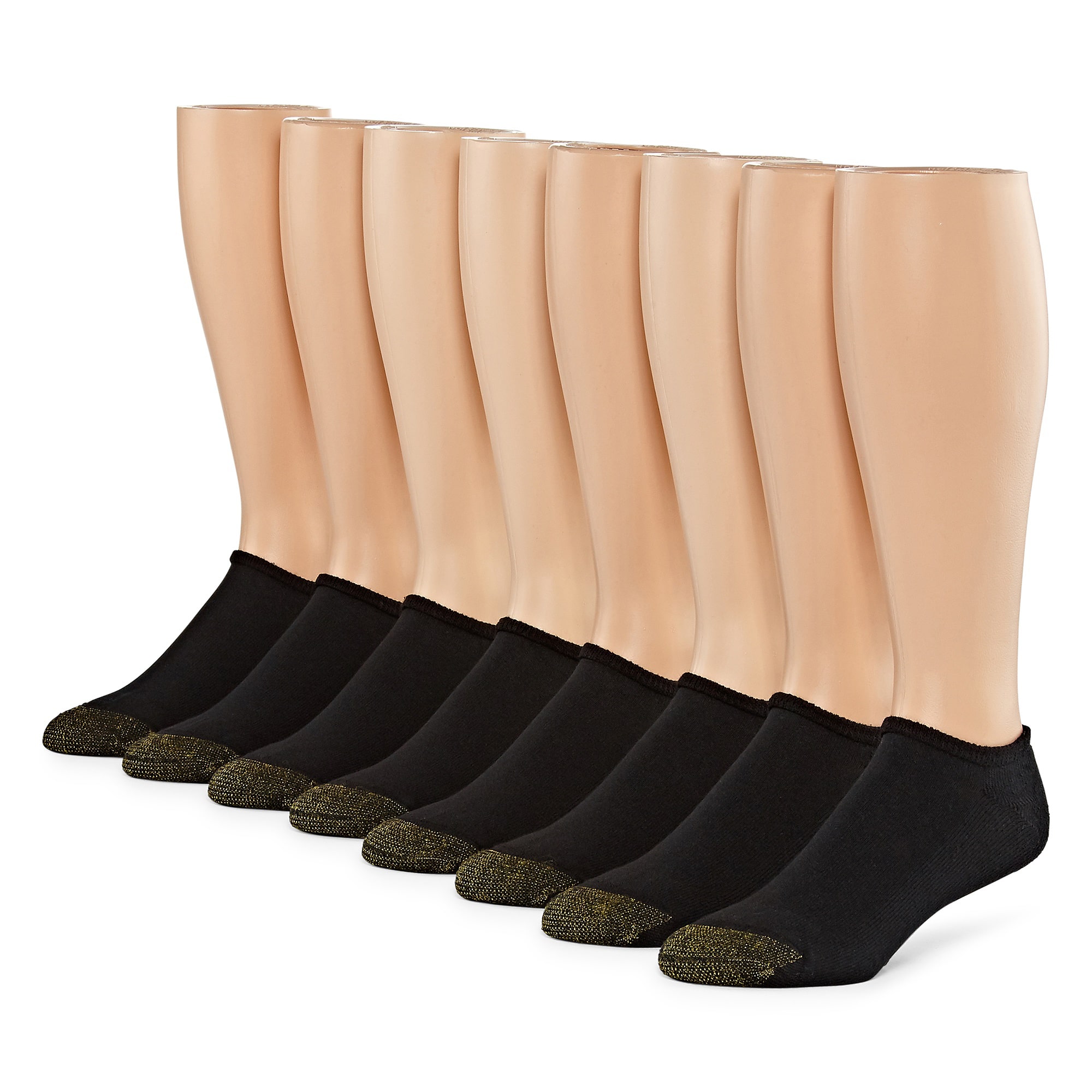 Gold Toe Athletic Sport Bonus Pack Mens Multi-Pack 8 Pair No Show Socks