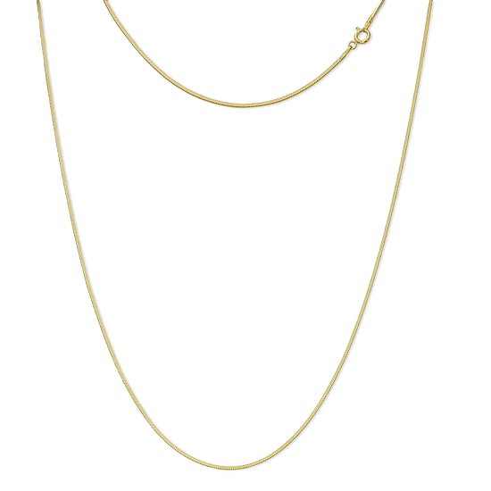 Made in Italy Womens 24K Gold Over Silver Sterling Silver 20 Inch Box Chain Necklace