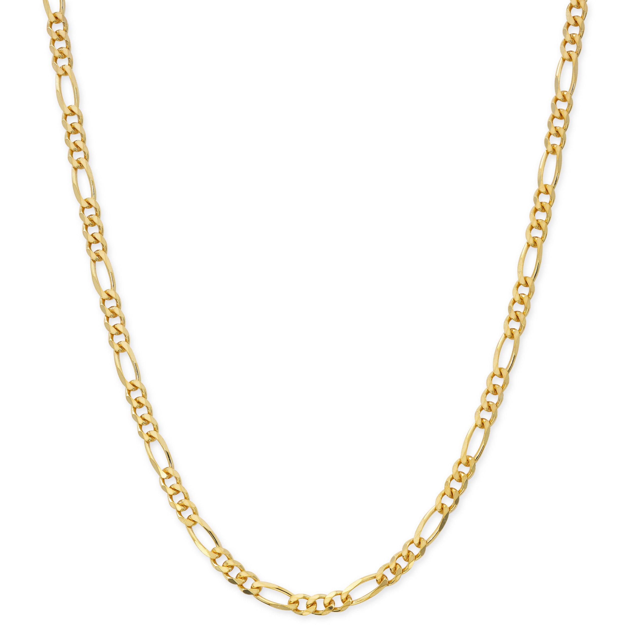 Made in Italy Womens 24K Gold Over Silver Inch Link Necklace