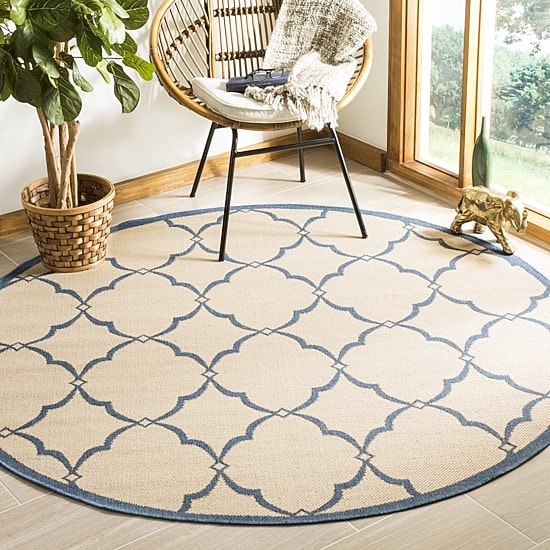 Safavieh Linden Collection Dina Geometric Round Area Rug