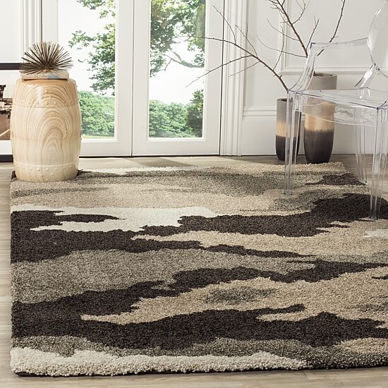 Safavieh Shag Collection Aleah Camouflage Square Area Rug