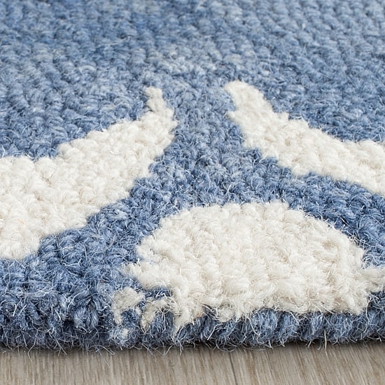 Safavieh Dip Dye Collection Wendell Geometric Round Area Rug