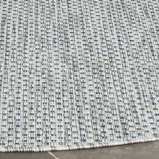 Safavieh Courtyard Collection Flora Geometric Indoor/Outdoor Square Area Rug
