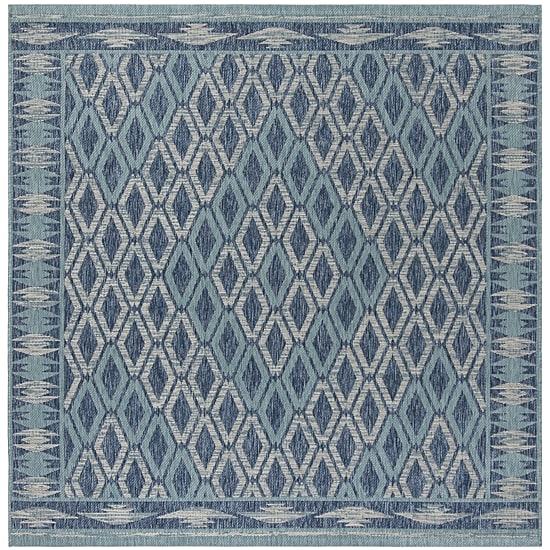 Safavieh Courtyard Collection Trent Geometric Indoor/Outdoor Square Area Rug