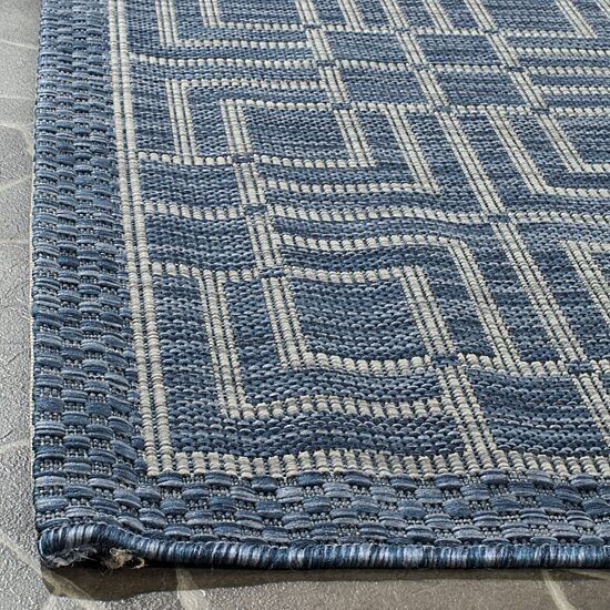 Safavieh Courtyard Collection Adelaide Geometric Indoor/Outdoor Square Area Rug