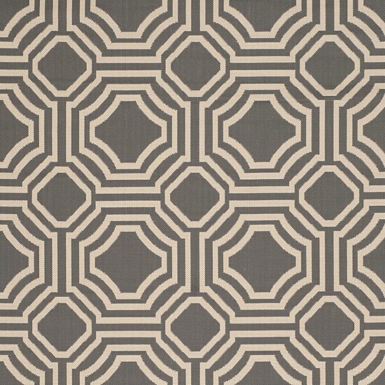 Safavieh Courtyard Collection Torma Geometric Indoor/Outdoor Round Area Rug