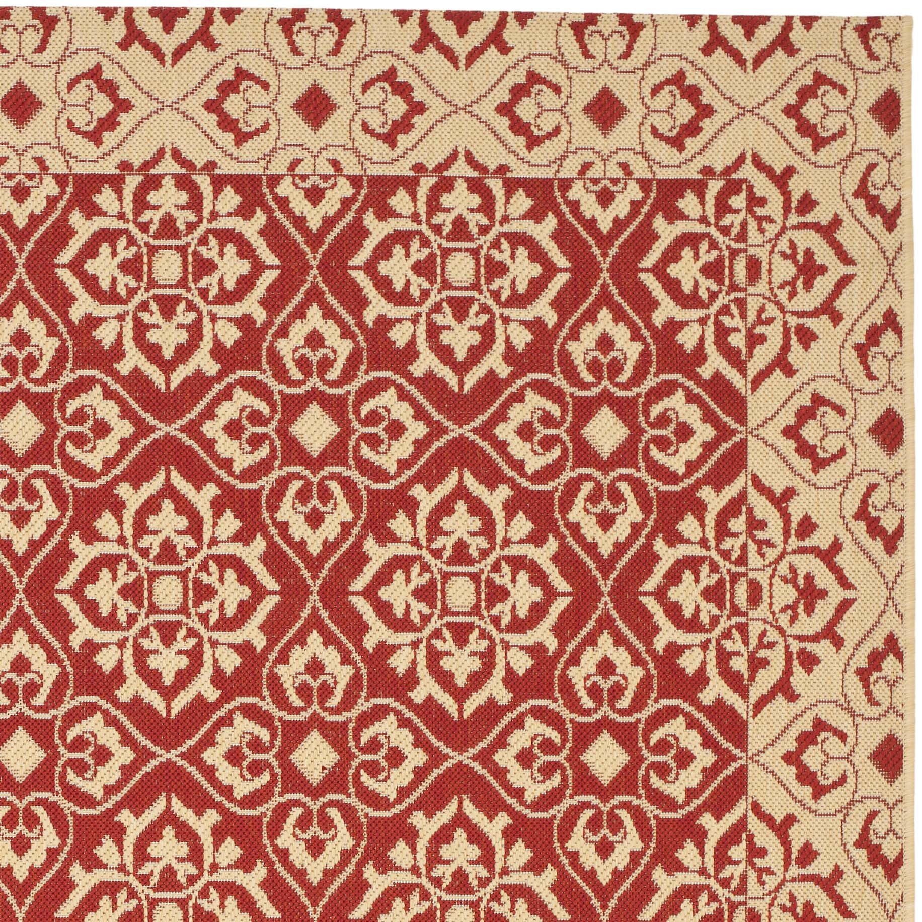 Safavieh Courtyard Collection Spots Oriental Indoor/Outdoor Runner Rug